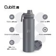 thumbnail image 3 of CUBITT, Termo Dos Tapas 710 ml, Botella de Agua 24 oz para Deportes, Con Tapa para Café y Tapa Deportiva de Boca Ancha, Termo de Acero Inoxidable, Guarda Frío 24 Horas y Calor 12, 3 of 5