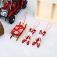 thumbnail image 3 of 1 Set Hanging Ornament Nice-looking Practical Wood Decorative Sled Shape Xmas Tree Pendant for Party, 3 of 8