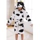 thumbnail image 5 of Albornoz DELEY, ropa de dormir unisex de franela con capucha para niños, estilo vaca, 5 of 7