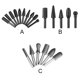 thumbnail image 2 of Cabezales de molienda rotativos, carpintería, carpintería, limas de fresado, artesanía, lijado, biselado, limado, afilado, herramienta eléctrica reutilizable, 5 uds., tipo 1 Inevent TO001480-02, 2 of 7