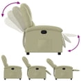 thumbnail image 2 of vidaXL Recliner Chair Cream Real Leather, 2 of 5