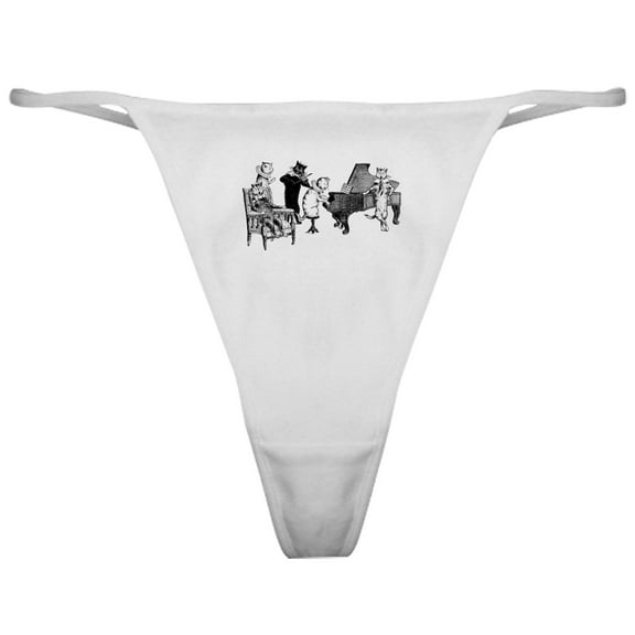 CafePress - Cat Music Classic Thong - Women's Novelty Thong Panties Underwear