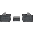 thumbnail image 3 of Modern Contemporary Urban Design Outdoor Patio Balcony Garden Furniture Lounge Sectional Sofa Set, Sunbrella Rattan Wicker, Grey Gray, 3 of 6