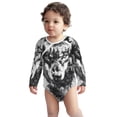 thumbnail image 2 of Xecao Majestic Wolf Landscape Print Baby unisex-baby Cotton Long-sleeve Bodysuits-3 Months, 2 of 6