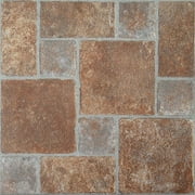 Mosaico Clasico Brick Pavers 12x12 Self Adhesive Vinyl Floor Tile - 20 Tiles/20 sq. ft.