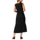 thumbnail image 3 of Vestidos de verano sin mangas para mujer Inspire Chic, vestido casual midi con volantes y bolsillos, 2XL negro, 3 of 6