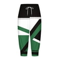 thumbnail image 6 of QQAMB Women's Capris Pants Summer Elastic Waist Drawstring Geometrical Print Loose Casual Capris Pants Green 2XL, 6 of 6