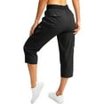 thumbnail image 2 of Capri Pants for Women 2025 Summer High Waisted Drawstring Casual Cago Capris with Pockets Womens Cropped Pants, 2 of 7