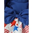 thumbnail image 6 of Elippeo Baby Girls Independence Day Romper Dress 3 6 9 12 18 Months Sleeveless Stars Print Romper with Headband, 6 of 10