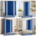 thumbnail image 5 of Blue Striped Waterproof Shower Curtain, 48"x72" Washable Polyester Fabric Shower Curtains for Bathroom, Farmhouse Blue White Stripes Decorative Bathtub Curtain Sets with Hooks, 5 of 9
