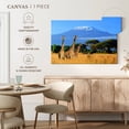 thumbnail image 5 of Elephant Stock Mount Kilimanjaro Giraffes Wall Art - Horizontal Canvas Wall Art - Living Room Wall Decor - Photography Animal Canvas - Blue And Green Decor - 12" x 8", 5 of 8