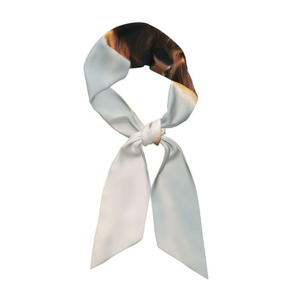 Easygdp Yak Neck Scarf Printed Scarves Head for Women'S Fashion Satin Scarfs For Bag Hair for Dating, Travel