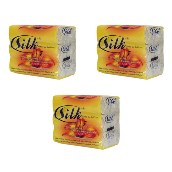 Silk Beauty Bar With Flower Extracts & Natural Moisture 3 In 1 Pack (3*100g) Approx.(Pack of 3)