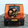 thumbnail image 6 of Naloa Monkeys Swinging from Palms PVC Leather Spare Tire Wheel Cover for Car Truck SUV Camper Trailer Universal Fit many size17 inch, 6 of 6