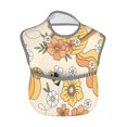 thumbnail image 2 of Bingfone Mess-Proof Baby Bib - Waterproof Bib For Baby Boy Or Girl With Food Catcher Pocket, Unisex-Groovy Floral, 2 of 8