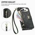 thumbnail image 6 of Decase Anti-Scratch PU Leather Wallet Case Compatible with iPhone 15,Shockproof Magnetic Buckle Hybrid Case Cover with Zipper Pocket Credit Card Slot Cash Slot Wrist Strap Lanyard,Black, 6 of 12