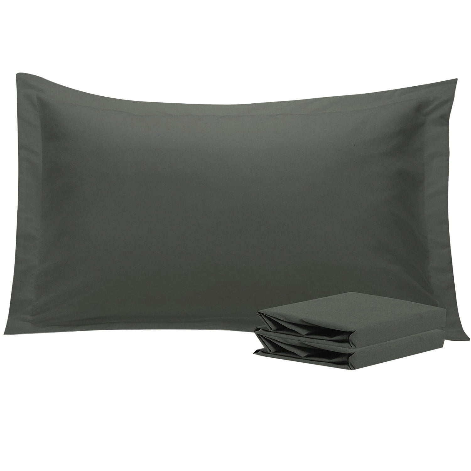 NTBAY Super Soft Luxury Solid Color 100 Microfiber Standard&Queen&King Pillow Shams, Decorative