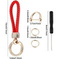 thumbnail image 2 of HUGFEGWE Car Keychain for Women, Rhinestone Leather Key Holder, Anti Lost Wallet Keychain for Car Key Access Card CA919-164050, 2 of 9