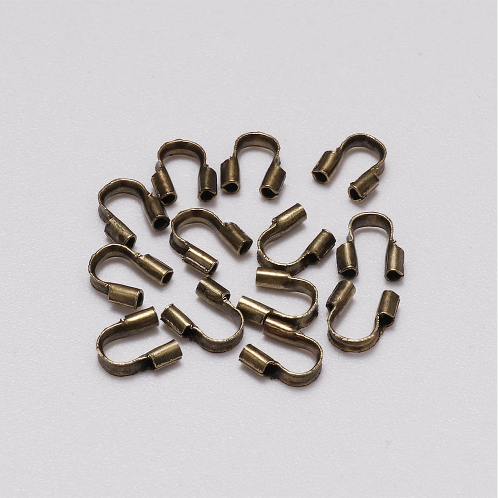 EXCEART 800pcs U-Shaped Positioning Tube Guardian Protectors Jewelry  Findings for Making Jewelry Brass Wire Brass Fittings Wire Protectors for  Jewelry