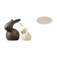 thumbnail image 1 of Juego de estatuas de conejo de con base antideslizante y manta circular para decorar el soporte de TV y las decoraciones de Pascua en el lav, 1 of 8