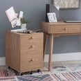 thumbnail image 2 of Scranton & Co 3-Drawer Natural File Cabinet with Rolling Castors, 2 of 14