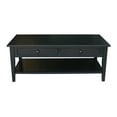 thumbnail image 3 of International Concepts Spencer Black Wood Coffee Table, 3 of 11