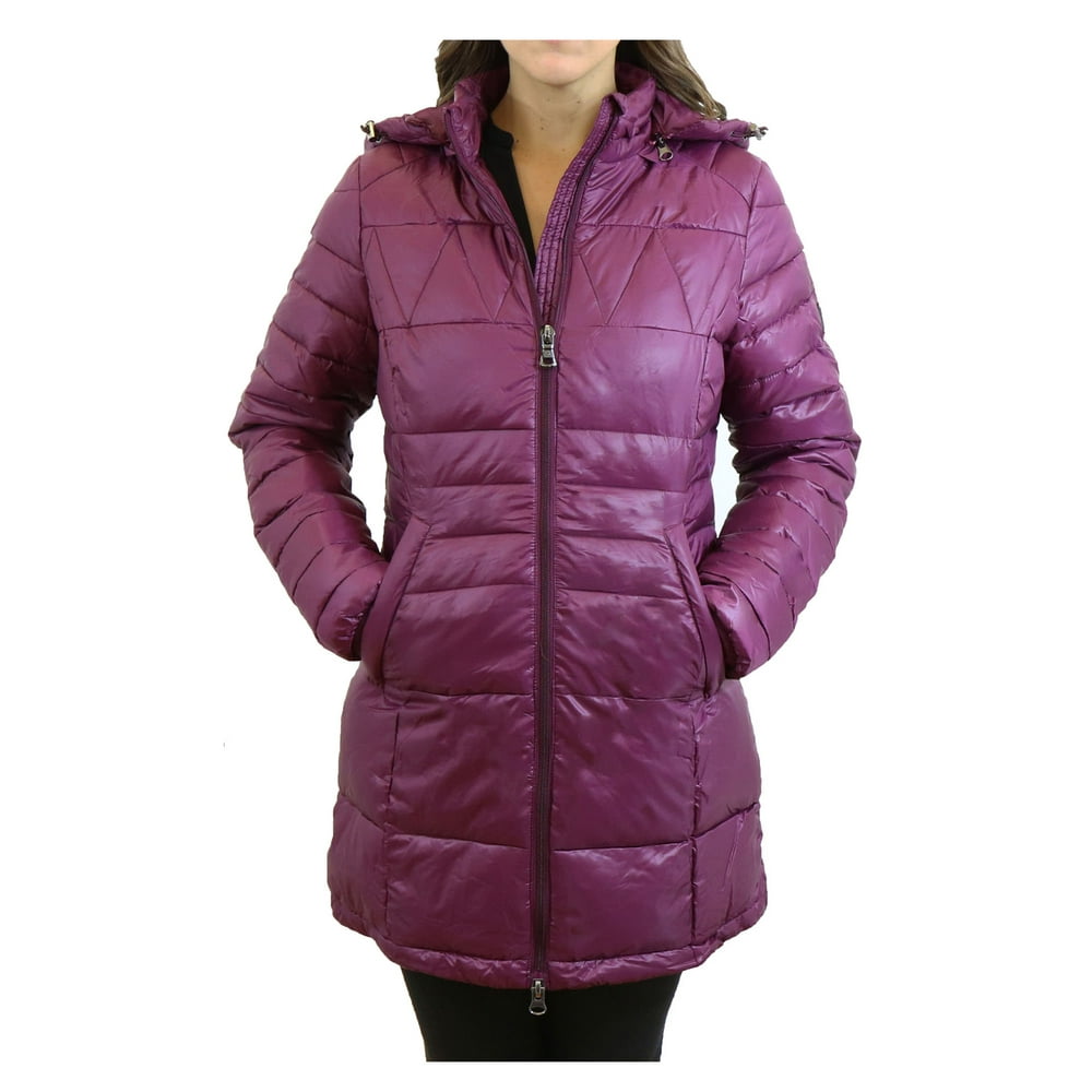 GBH - Women's Silhouette Style Puffer Jacket With Detachable Hood ...