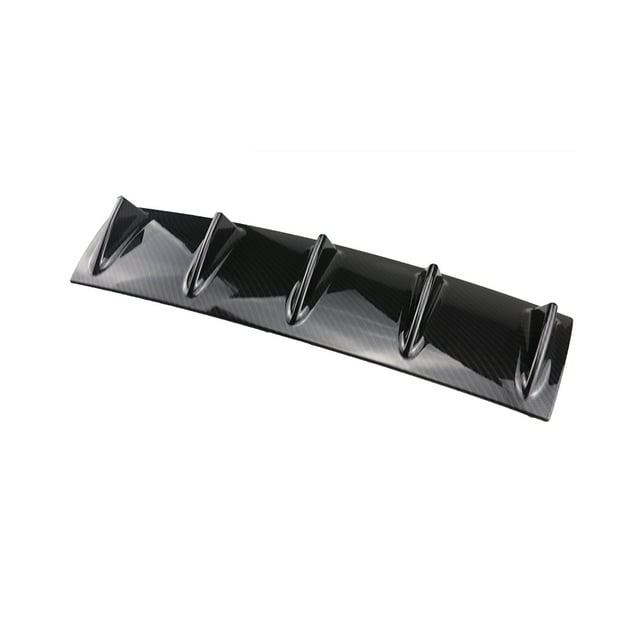 Shark Fin Style Chassis Spoiler Diffuser 3 5 Fins Rear Back Bumper Lip Splitter Black ABS Plastic for Universal Car DPQ001