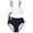 Black, variant on Virmaxy Summer Black White Hollow Camisole Swimsuit Set for Girls Cut Out One Piece Swimsuit Modern Elegant Bathing Suit for Stylish Pool and Beach Days,for 6-13 Years Black