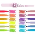 thumbnail image 2 of - Aesthetic Highlighters, 12 pcs, Chisel Tip, Vibrant Colors, Bible Highlighters and Pens No Bleed, 2 of 6