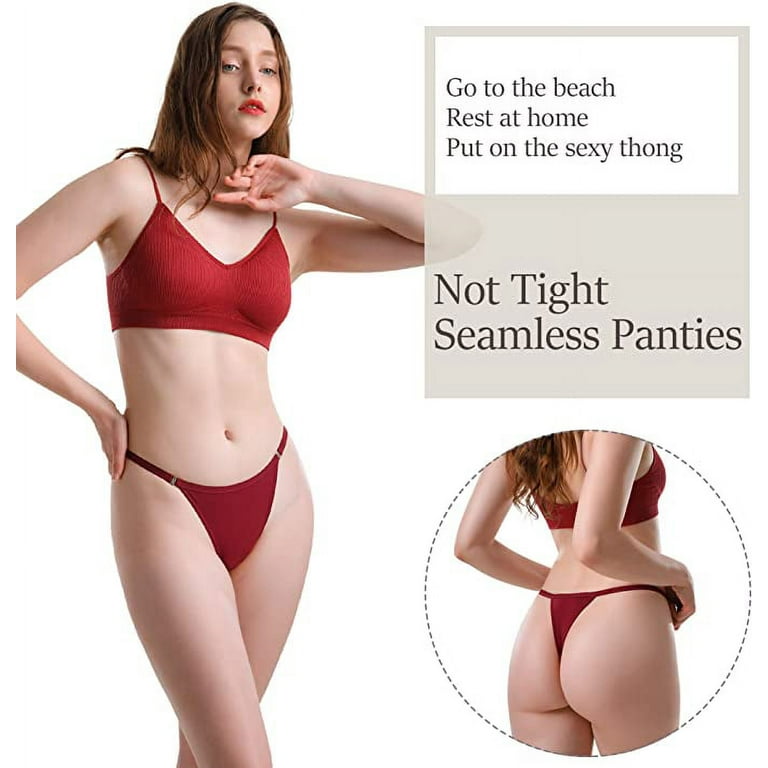 Hot Wife Panties Women Underpant Red Cotton Seamless Thong Female