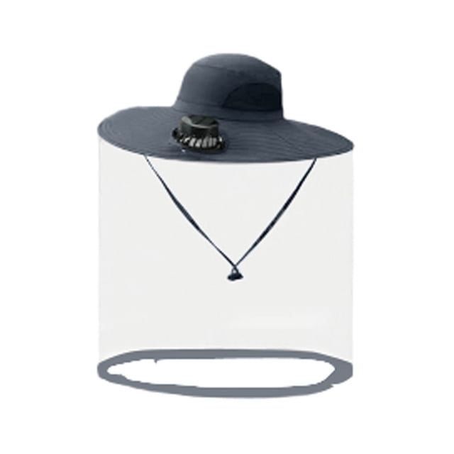 BotaniNest Solar Fan Cap Wide Edge Fan Sun Cap Control Cap For And Solar USB Charging Cap With Net
