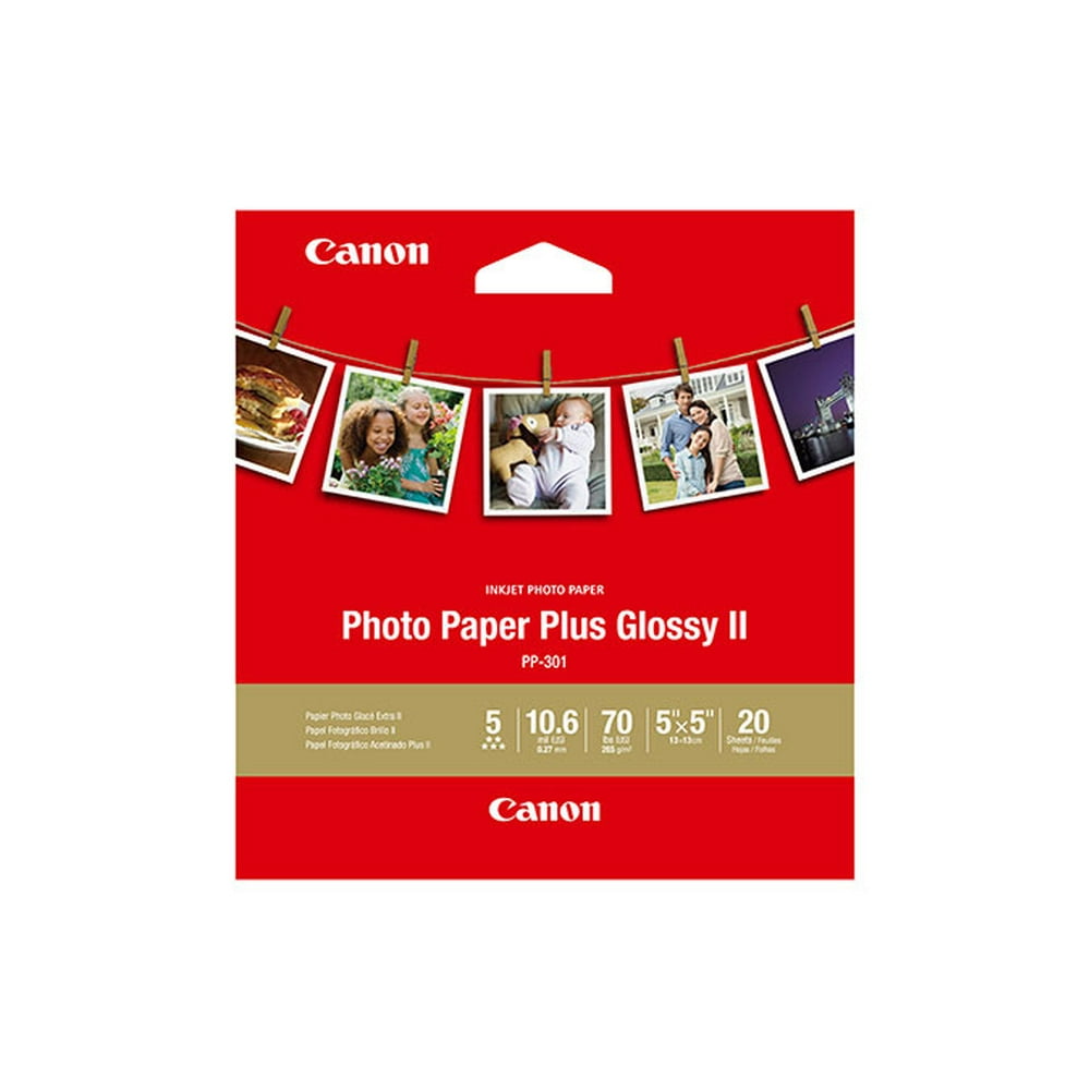 Canon Photo Paper Plus Glossy II (5 x 5", 20 Sheets)