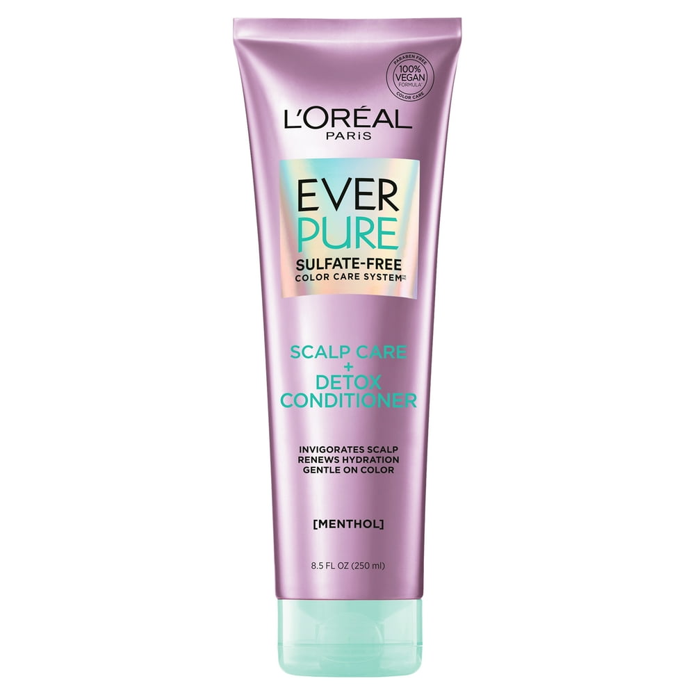 L'Oreal Paris EverPure Sulfate Free Scalp Care + Detox Conditioner, 8.5
