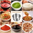 thumbnail image 3 of 6 tazas de acero inoxidable para salsa, reutilizables, para salsa de tomate, para restaurante y hogar., 3 of 5