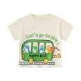 thumbnail image 3 of Boys T Shirts Kids Dinosaur Graphic Round Neck T Shirt Casual School Outfit Baby Tees Green 11-12 Years, 3 of 4