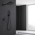thumbnail image 3 of Thermostatic Three Functions Complete Shower System, 2 in One Overhead And Hand Shower with Rough-in Valve, 3 of 5