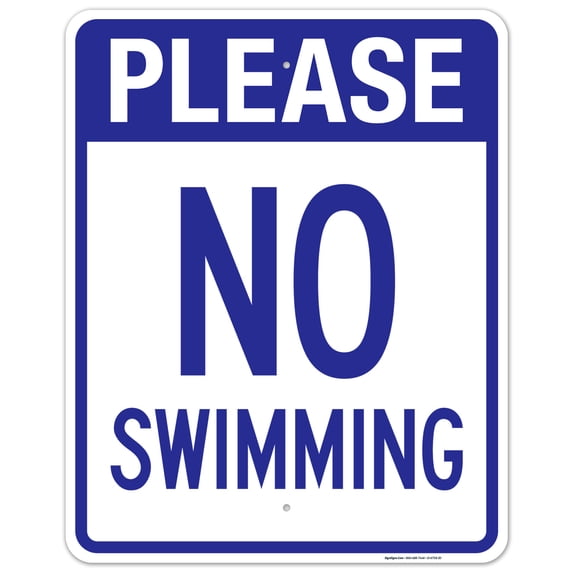 Notice No Swimming Sign, Pool Sign,