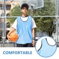 thumbnail image 3 of PAMINGONO 2Pcs Blue Polyester Sport Vest Breathable Soccer Basketball Training Pinnies for Team Practice, 3 of 7