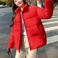 thumbnail image 5 of Sanbonepd Womens Coats Fall Winter Leisure Long Sleeve Standing Neck Parkas for Women, 5 of 7