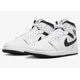 thumbnail image 2 of N I-K-E A i r-Jor-dan 1 Mid Shoes White Black DQ8426-132 Men's Sizes NEW, 2 of 6