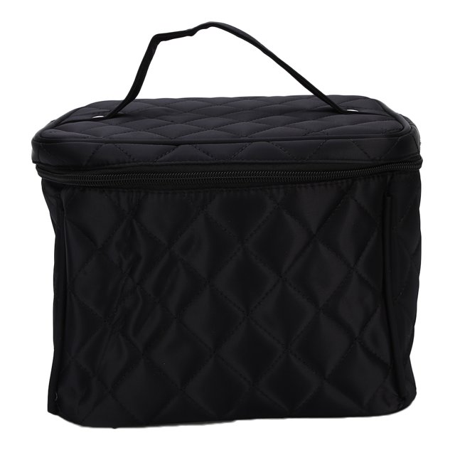 Bolsa de almacenamiento de herramientas cosméticas plegable portátil, bolsa organizadora de artículos de tocador de viaje con espejo