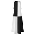 thumbnail image 5 of Black and White Quad Contrast Blocks Long Dress Clothing female wedding dresses for woman Dress, 5 of 7