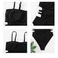 thumbnail image 3 of Women One Piece Swimsuit Wrapped Control Bathing Suit with Spaghetti Straps - XL, 3 of 7
