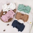 thumbnail image 3 of Dalrosia 6PCS Handmade Headbands with Double Bows Head Wrap Nylon Hair Accessories for Newborn Baby Girls Infant Toddlers Kids, 3 of 5