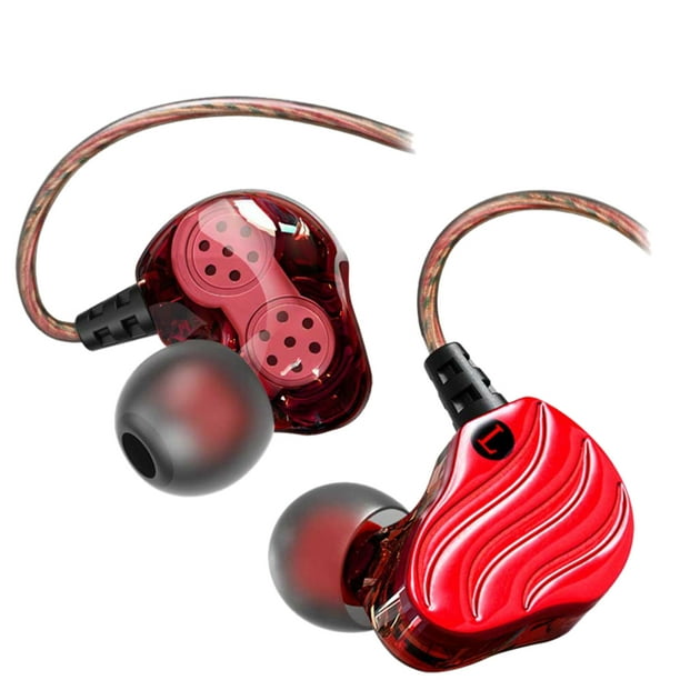 Auriculares QKZ KD4 con doble controlador, aislamiento de ruido, graves, con cable, micrófono estéreo, auriculares con doble bobina móvil en la oreja kenally DZ7311-01B