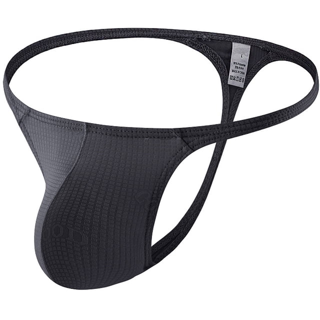 Aayomet sous-Vêtements Bikini pour Hommes String Slips avec Poche (Gris, TTG)