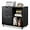 Black, variant on 3-Drawer Wood File Cabinet, Mobile Lateral Filing Cabinet, Printer Stand with Open Storage Shelves for Home Office, Black