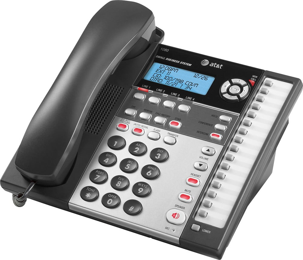 ATT 1080 Bus 4 line Phone Call Wait etc Call ID Digi answer system spkr-ph 
