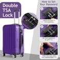 thumbnail image 6 of Zimtown 3 Piece Nested Spinner Suitcase Luggage Set With TSA Lock Purple, 6 of 12